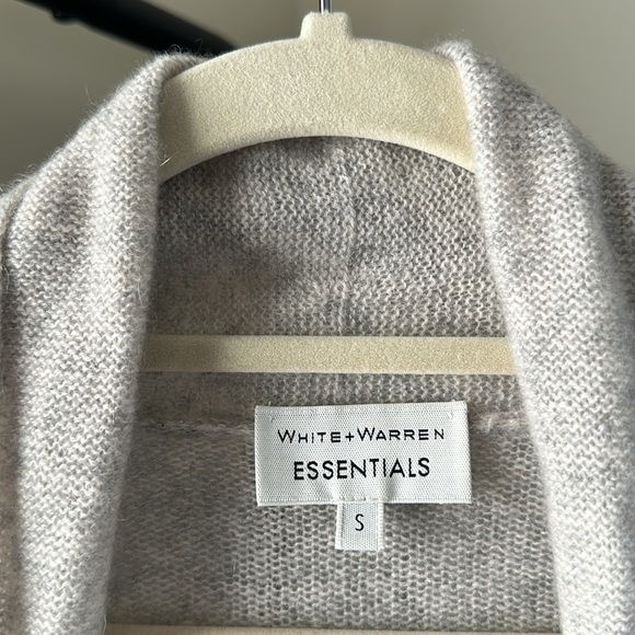 WHITE + WARREN Essential Cashmere Trapeze Cardigan *LIKE NEW* Size Sm $335 - Picture 12 of 15